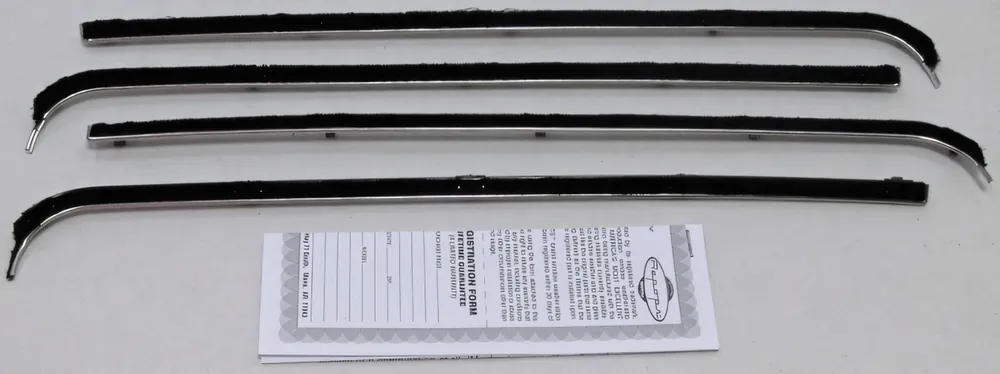 Window Sweeps Weatherstrip for 1953-1955 Ford Truck Black Front Left Right 4 pcs Brand New