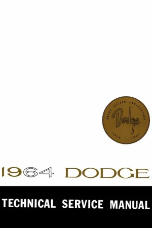 Big Sale Service Manual for 1964 Dodge Dart