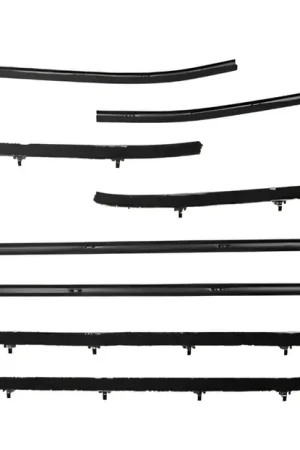 Budget Window Sweeps Weatherstrip for 1968 Chevrolet Chevelle Sedan Black Front Rear