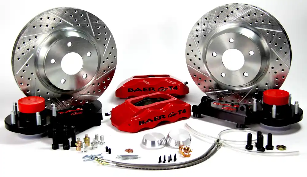 Free Shipping Baer Brakes 4301399S Baer Brakes 13" Track4 Front Brake Kit, Silver, SDZ, Std. Studs