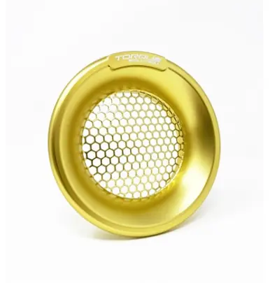 Torque Solution Billet Turbo Velocity Stack Shield For 4in Inlet - Gold - TS-VS-740-GD Premium