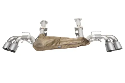 Same Day Shipping SOUL 2020-2024 Chevrolet C8 Corvette Performance Rear Exhaust - 4in Slash Cut Tips - Signature Satin