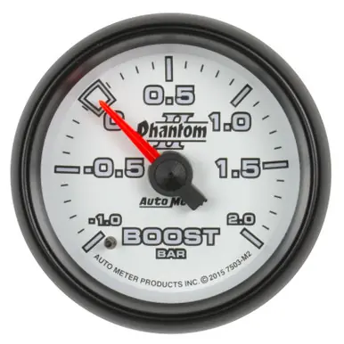 Buy Online Autometer Phantom II Gauge Vac/Boost 2 1/16in -1 - +2 Bar Mechanical Phantom II - 7503-M2
