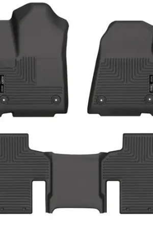 Husky Liners 2022 Jeep Grand Wagoneer Weatherbeater Black Front & 2nd Seat Floor Liners Free Returns