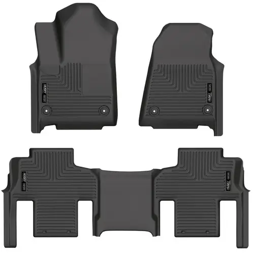 Husky Liners 2022 Jeep Grand Wagoneer Weatherbeater Black Front & 2nd Seat Floor Liners Free Returns