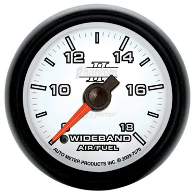Don’t Miss Out Autometer Phantom II 52mm Full Sweep Electronic 8:1-18:1 AFR Wideband Air/Fuel Ratio Analog Guage - 7570