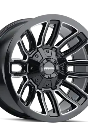 Express Delivery Mayhem 8108 Decoy 20x9 / 5x139.7 BP / 18mm Offset / 110mm Hub Black w/ Milled Spokes Wheel