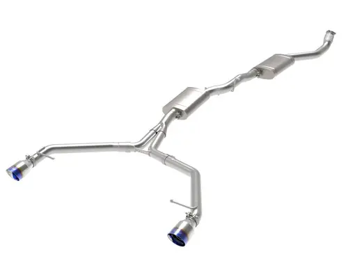 Instant Buy afe MACH Force-Xp 13-16 Audi Allroad L4 SS Cat-Back Exhaust w/ Blue Flame Tips - 49-36438-L