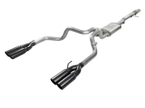aFe Vulcan Series 4-3in 304SS Exhaust Cat-Back w/ Blk Tips 2019 GM Silverado/Sierra 1500 V8-6.2L - 49-34102-B Latest