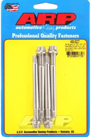 Limited Edition ARP 5/16-24 x 3.75-inch Stainless Steel Water Pump Pulley with 2.5-inch Fan Spacer Stud Kit