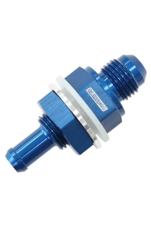 Professional Grade Aeroflow Fuel Cell Bulkhead Fitting -6AN to 5/16" Barb - Black