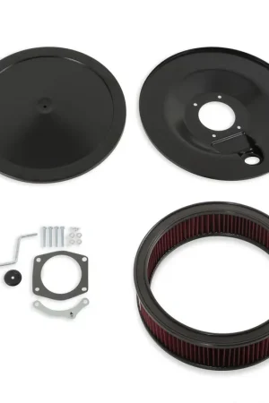 Money Back Guarantee Holley RetroFilter Drive-By-Wire Air Cleaner - 16-Inch Diameter - Black Fits LS3-Style DBW Throttle Body - Cotton Gauze Element