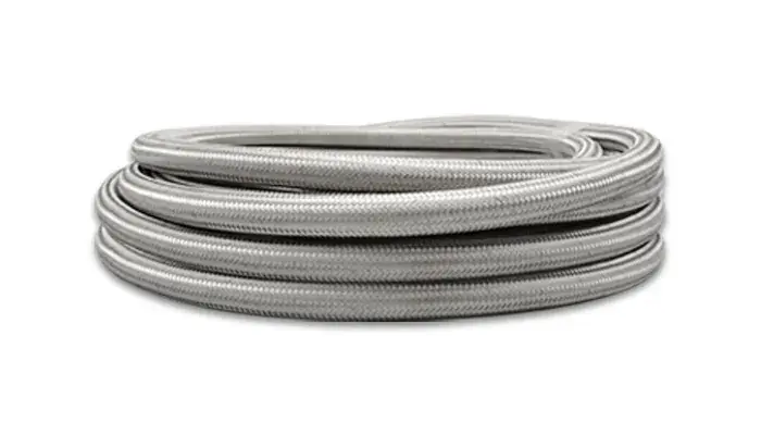 Vibrant Performance 20ft Roll of Stainless Steel Braided Flex Hose with PTFE Liner AN Size: -12 Fresh Stock