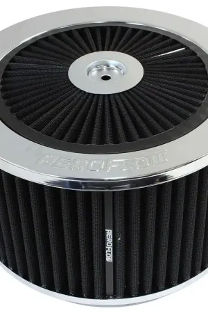 Aeroflow 9" x 4" Full Flow Assembly 7-5/16" Neck - Chrome Cotton Viral