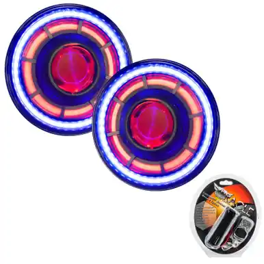 Hot Picks ORACLE Lighting 07-18 Jeep Wrangler JK Oculus 7in. ColorSHIFT Bi-LED Projector Headlights - 5876-330