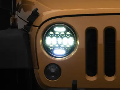 Best Seller Raxiom 97-18 Jeep Wrangler TJ/JK Axial Series 13-LED Headlights- Black Housing (Clear Lens) - J150093