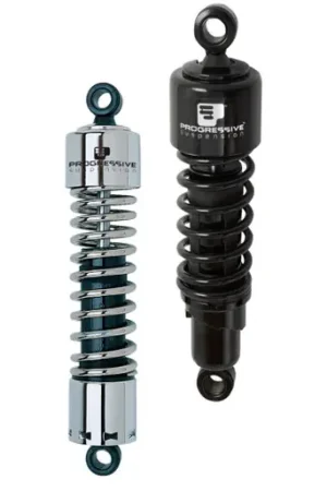 Handmade Progressive Harley 412 Series Shocks 13.0in - Black - 412-4065B