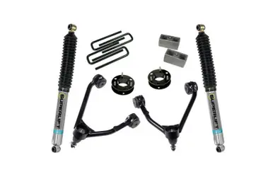 Superlift 07-16 Chevy Silv 1500 2WD 3.5in Lift Kit w/ Cast Steel Control Arms & Bilstein Rear Shocks - 3850B Top Pick