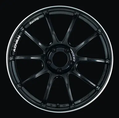 Fresh Stock Advan RZII 18x8.5 +45 5-112 Racing Gloss Black Wheel - YAZ8H45MB