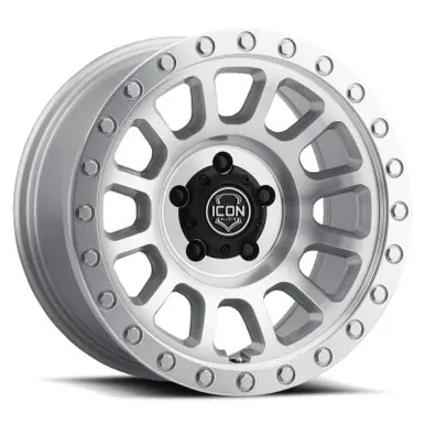 High Quality ICON Hulse 18x9 8x6.5 12mm Offset 5.5in BS Silver Machined - 8018908055SM