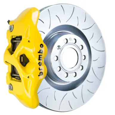 Brembo 07-15 TT 2.0T/3.2L/09-15 TTS Front GT BBK 4 Pist Cast 345x30 1pc Rotor Slotted Type3- Yellow - 1S5.8001A5 Order Now