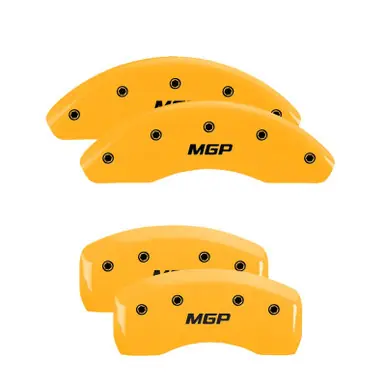 Factory Price MGP 4 Caliper Covers Engraved Front & Rear MGP Yellow finish black ch - 28078SMGPYL