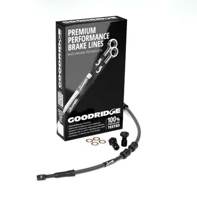 Goodridge 87-03 HD XL883/XL1200C +10in Front Brake Line Kit - Black - HD0883-1FB-BK10 Order Now