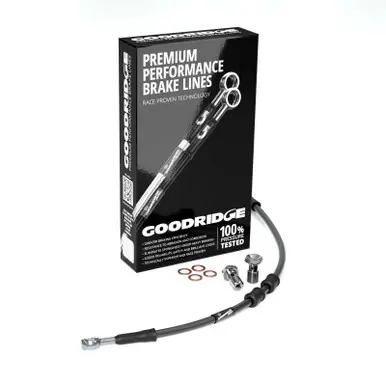 Goodridge 87-94 HD FXRS-C +4in Front Brake Line Kit - Black - HD0017-3FC-BK4 Don’t Miss Out