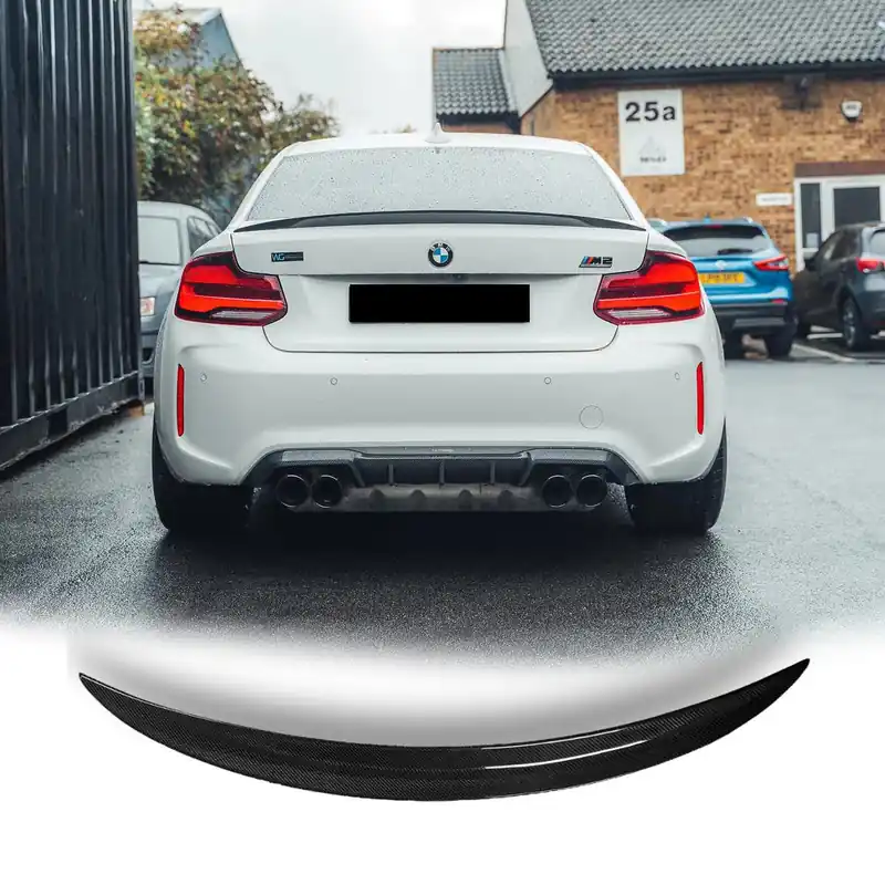 Carbon Fiber BMW F87 M2 & F22 MP Style Trunk Spoiler | Graveyard Performance Reduced Price