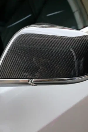 Free Returns Tesla Model S & 3 & Y Carbon Fiber Mirror Caps | Palenon Performance | Graveyard Performance
