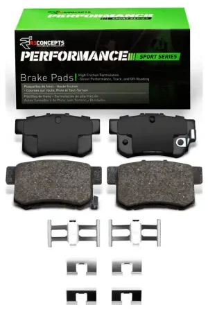 Premium R1 1987-2022 Acura TSX Rear R1 Performance Sport Pads & Hardware Kit | Graveyard Performance