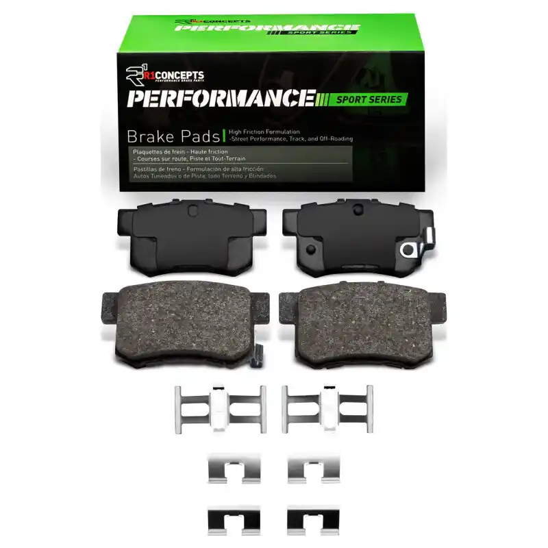 Premium R1 1987-2022 Acura TSX Rear R1 Performance Sport Pads & Hardware Kit | Graveyard Performance