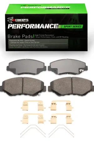 R1 05-16 Acura ILX Front Performance Sport Brake Pads & Hardware Kit | Graveyard Performance Top Rated