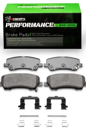Same Day Shipping R1 15-23 Ford Mustang Rear Performance Sport Brake Pads & Hardware Kit | Graveyard Performance