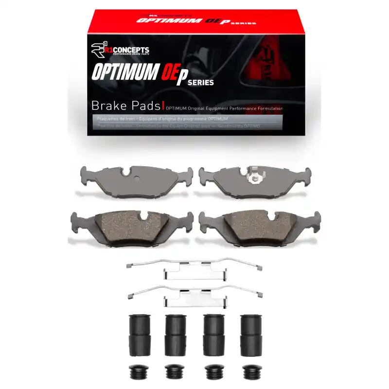 R1 81-91 BMW 325IX Rear Optimum OE Pads & Hardware Kit | Graveyard Performance Original