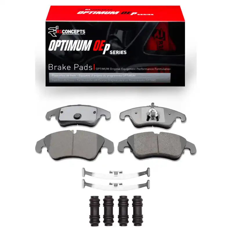 R1 09-17 Audi Q5 (USA/Canada Excl Hybrid) Front Optimum OE Pads & Hardware Kit | Graveyard Performance Certified