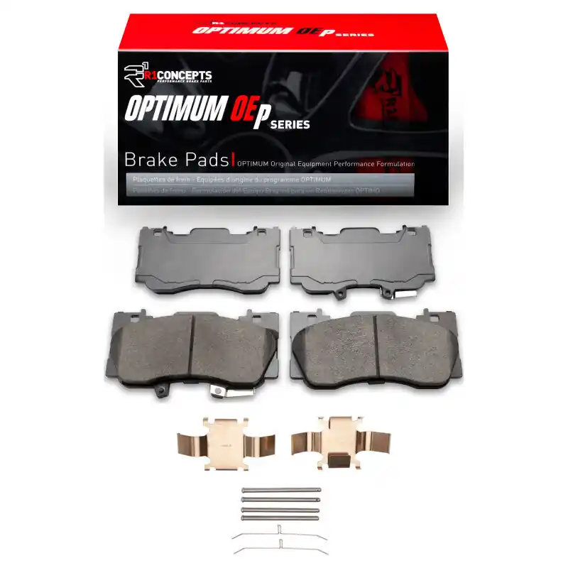 Professional Grade R1 15-23 Ford Mustang Front Optimum OE Pads & Hardware Kit | Graveyard Performance