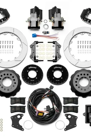 Same Day Shipping 1964 - 1974 Buick, Chevrolet, Oldsmobile, Pontiac Forged Narrow Superlite 4R Big Brake Rear Electronic Parking Brake Kit - 140-16165