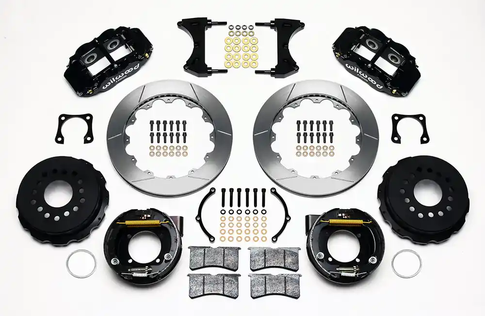 One Day Deal 1964 - 1974 Buick, Chevrolet, Oldsmobile, Pontiac Forged Narrow Superlite 4R Big Brake Rear Parking Brake Kit - 140-9215