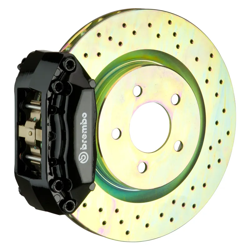 Deal Brembo Front, 320x28 1-Piece Discs, Black Calipers - 1F_-6001A