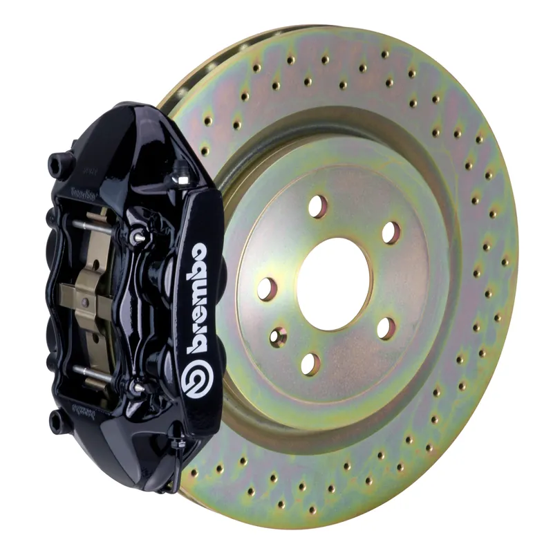 Brembo Front, 323x28 1-Piece Discs, Black Calipers - 1P_-6001A Wholesale