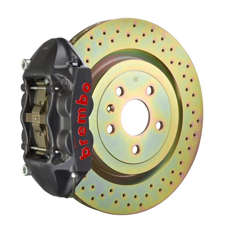 Authentic Brembo Front, 323x28 1-Piece Discs, Black Hard Anodized Calipers - GTXSX1P_-6001A