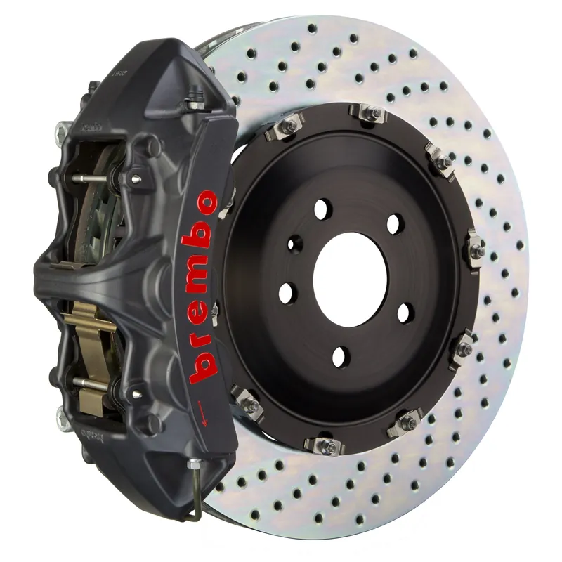 Authentic Brembo Front, 365x34 2-Piece Discs, Black Hard Anodized Calipers - GTXSX1NX-8513A