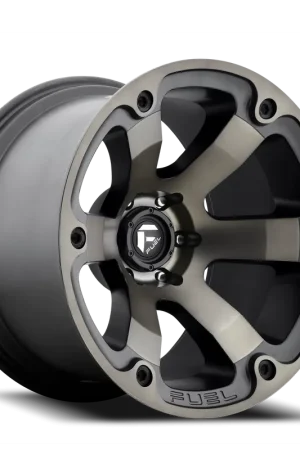 Fuel Beast D564 17x9 -12 5x139.7mm 108mm Matte Black Machined-Dark Tint Viral