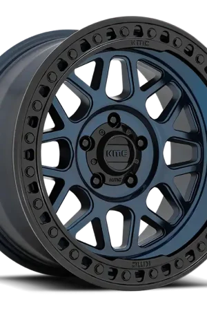 Don’t Miss Out KMC GRS KM549 BL 17x9 +0 5x127mm 71.5mm Midnight Blue Gloss Black Lip
