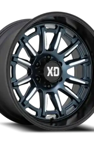 XD Series Phoenix XD865 20x9 +0 6x135mm 87.1mm Metallic Blue Milled-Black Lip Cheap