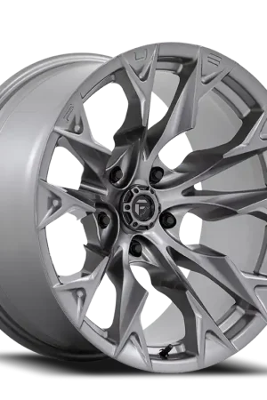 Fast Shipping Fuel Flame 5 D806 24x12 -44 5x127mm 71.5mm Platinum