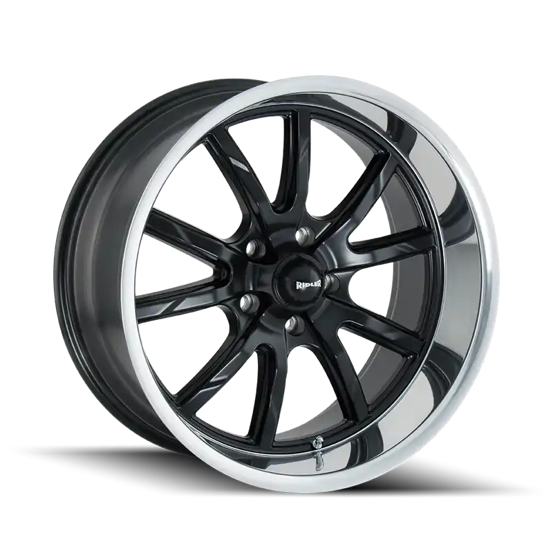 Fast Shipping Ridler 650 Matte Black Polished 18x9.5 5x120.65 0mm 83.82mm