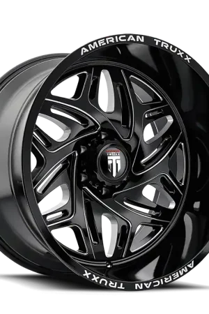 Affordable American Truxx Euphoria AT1914 Black Milled 22x12 6x135 x44mm 87.1mm