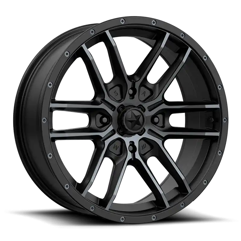 Price Cut MSA Fang M43 18x7 +10 4x137mm 112mm Satin Black Titanium Tint